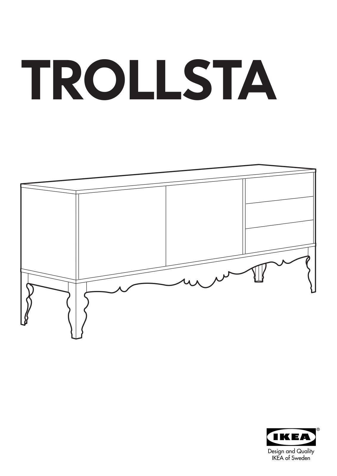 IKEA TROLLSTA SIDEBOARD Assembly Instruction