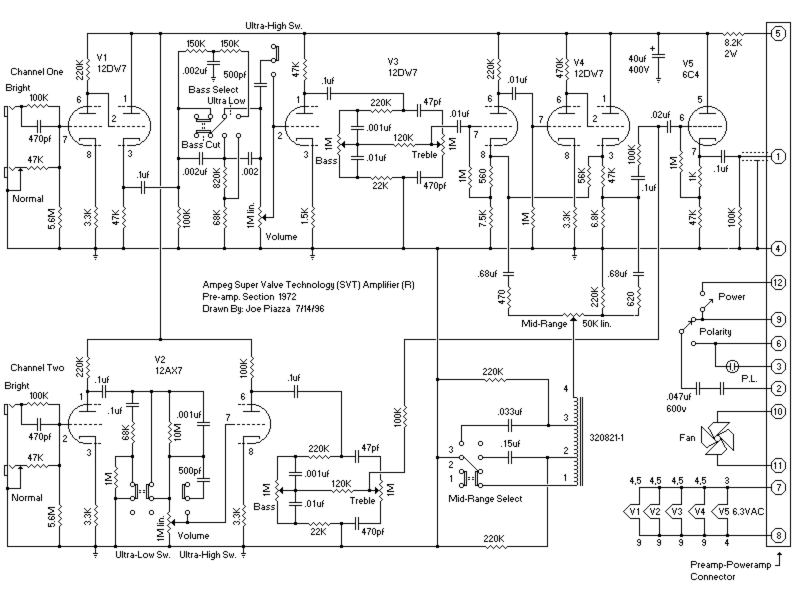Ampeg svt schematic