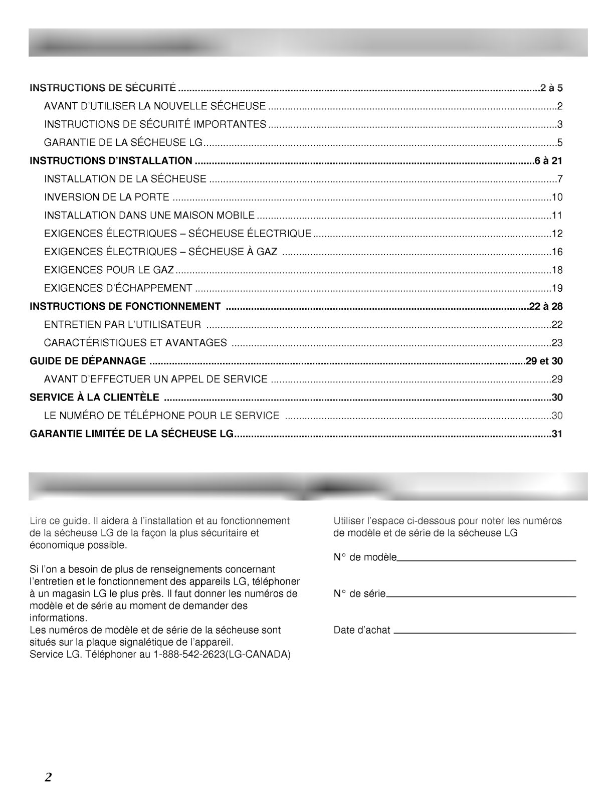 LG TD-V10030E Owner’s Manual