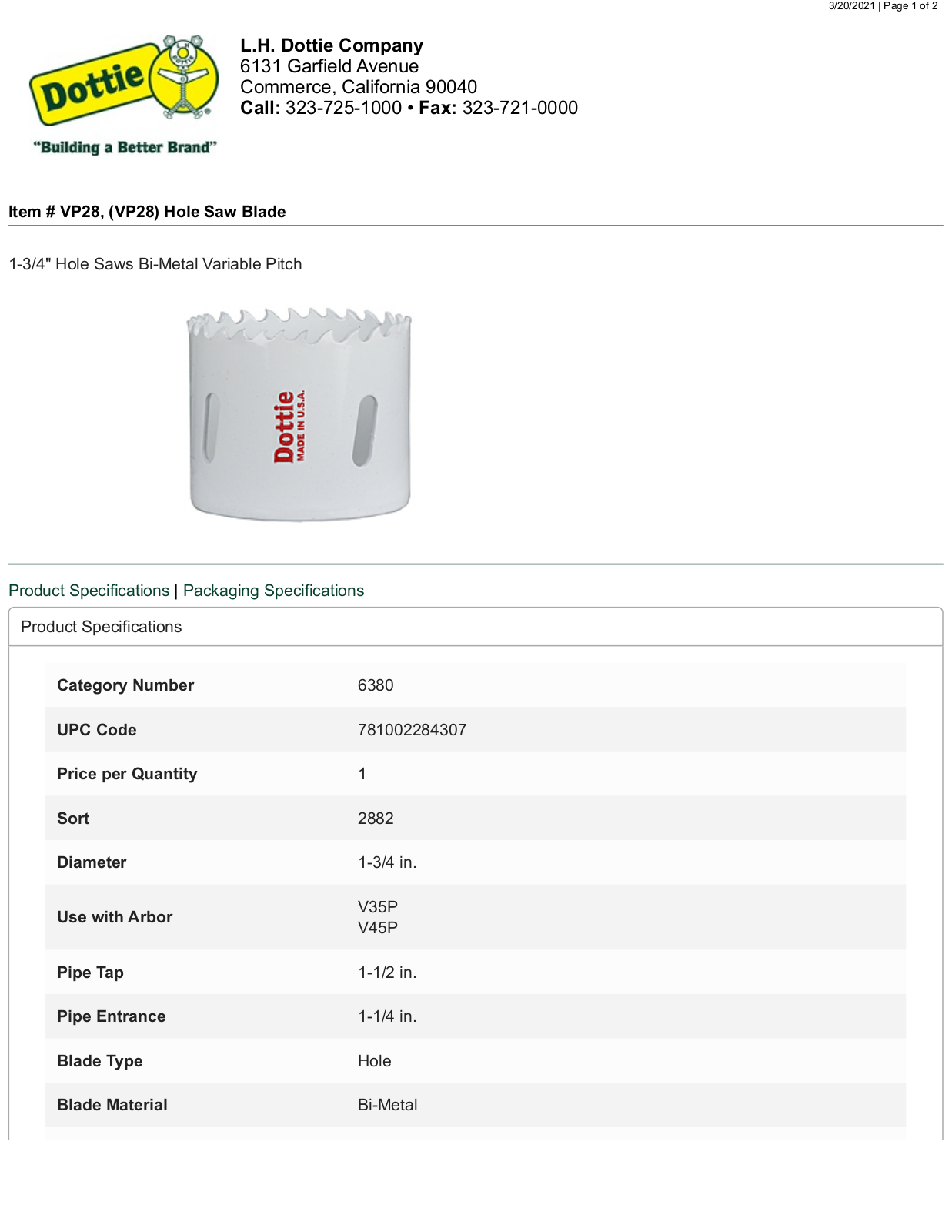 Dottie VP28 User Manual