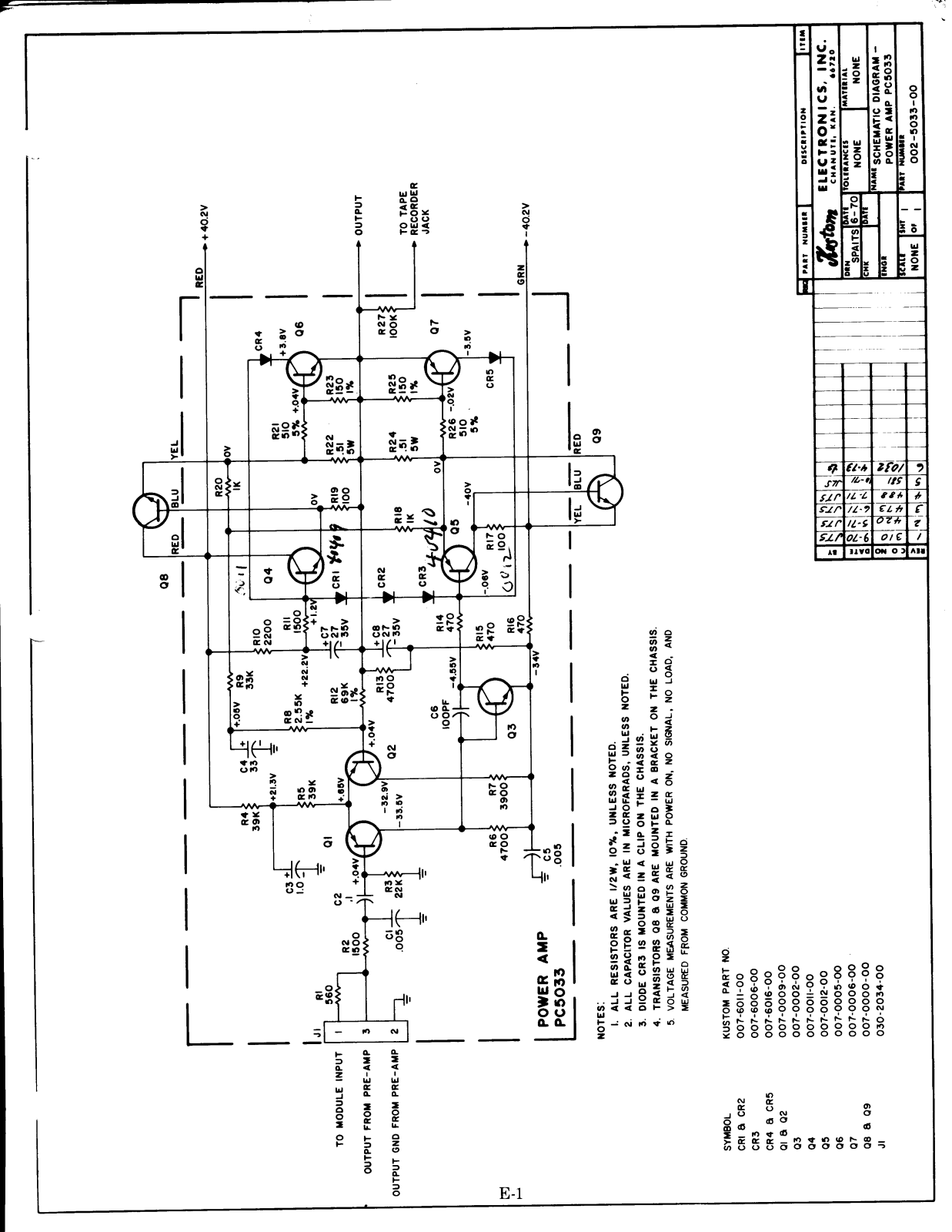 Kustom pc5033 schematic