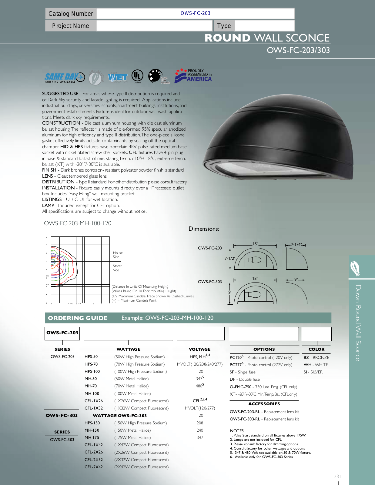 Oracle OWS-FC-203 User Manual