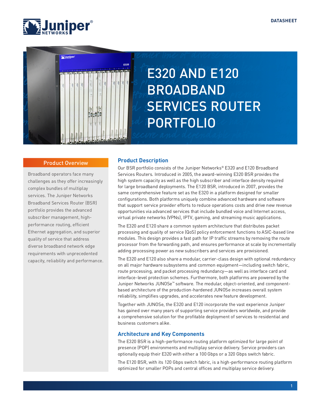 Juniper Networks E120, E320 User Manual