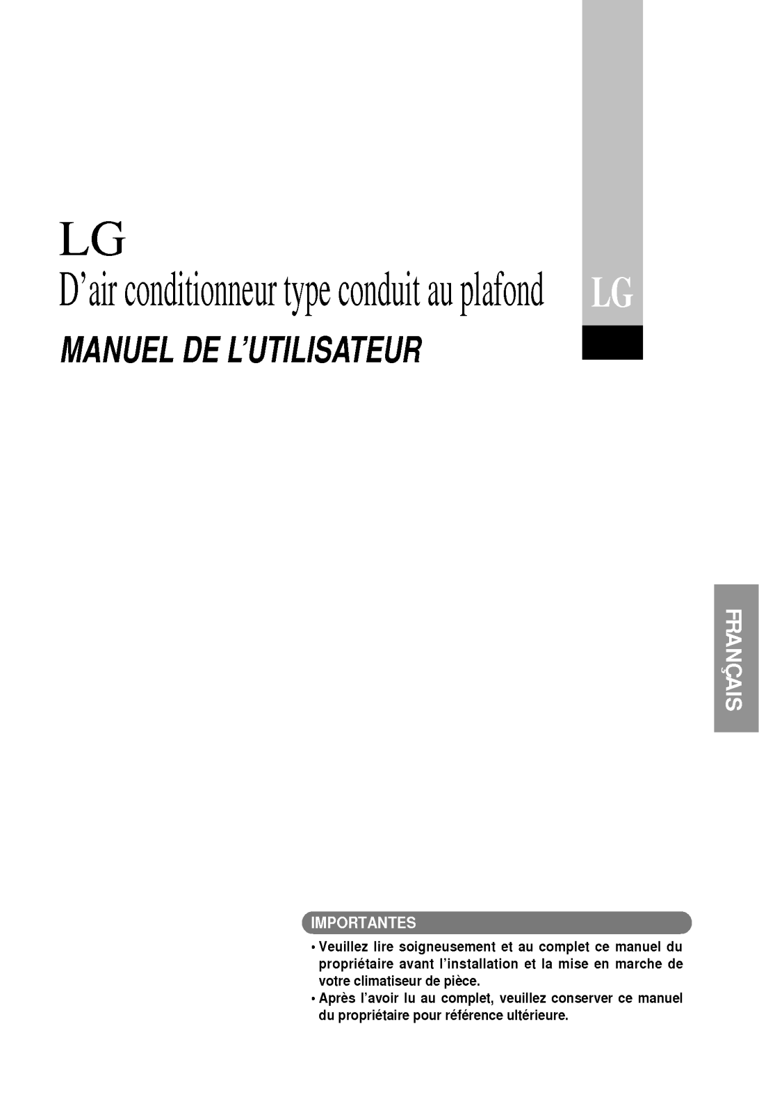 LG UB30AC, UB24AC, UB18AC User Manual