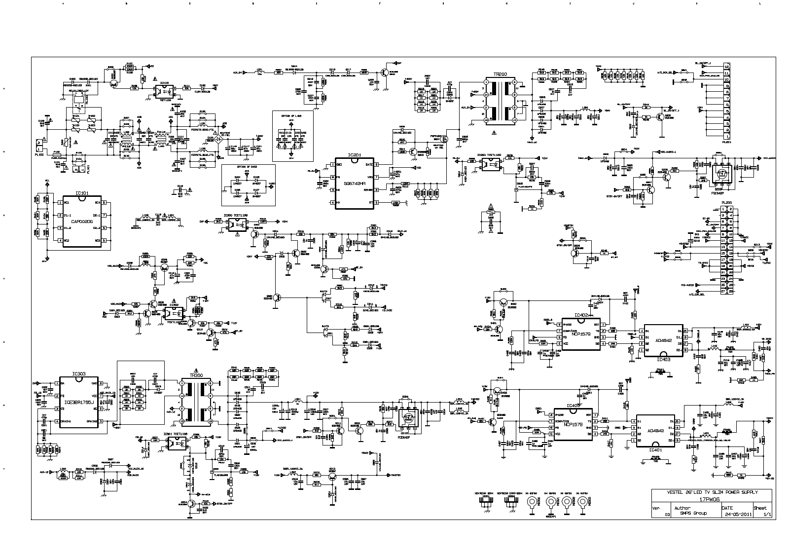 Vestel 17PW06, 17PW06-3 Schematic