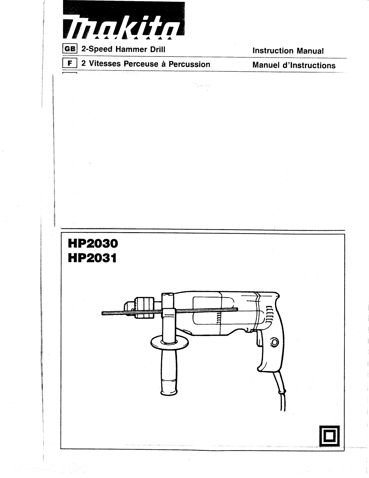 Makita HP2030, HP2031 User Manual