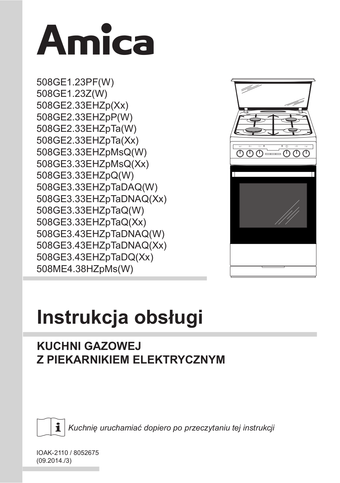 Amica 508GE2.33EHZpTa User Manual