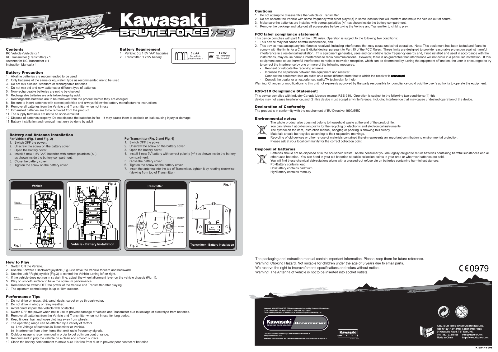 KIDZTECH TOYS 8401116 27MTX Users manual