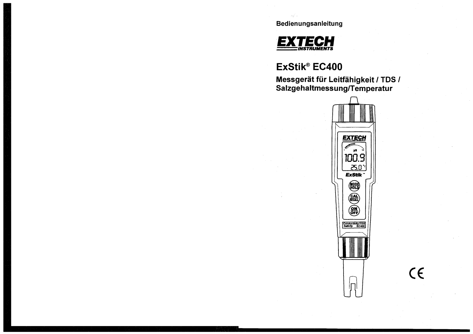 Extech EC400 User guide