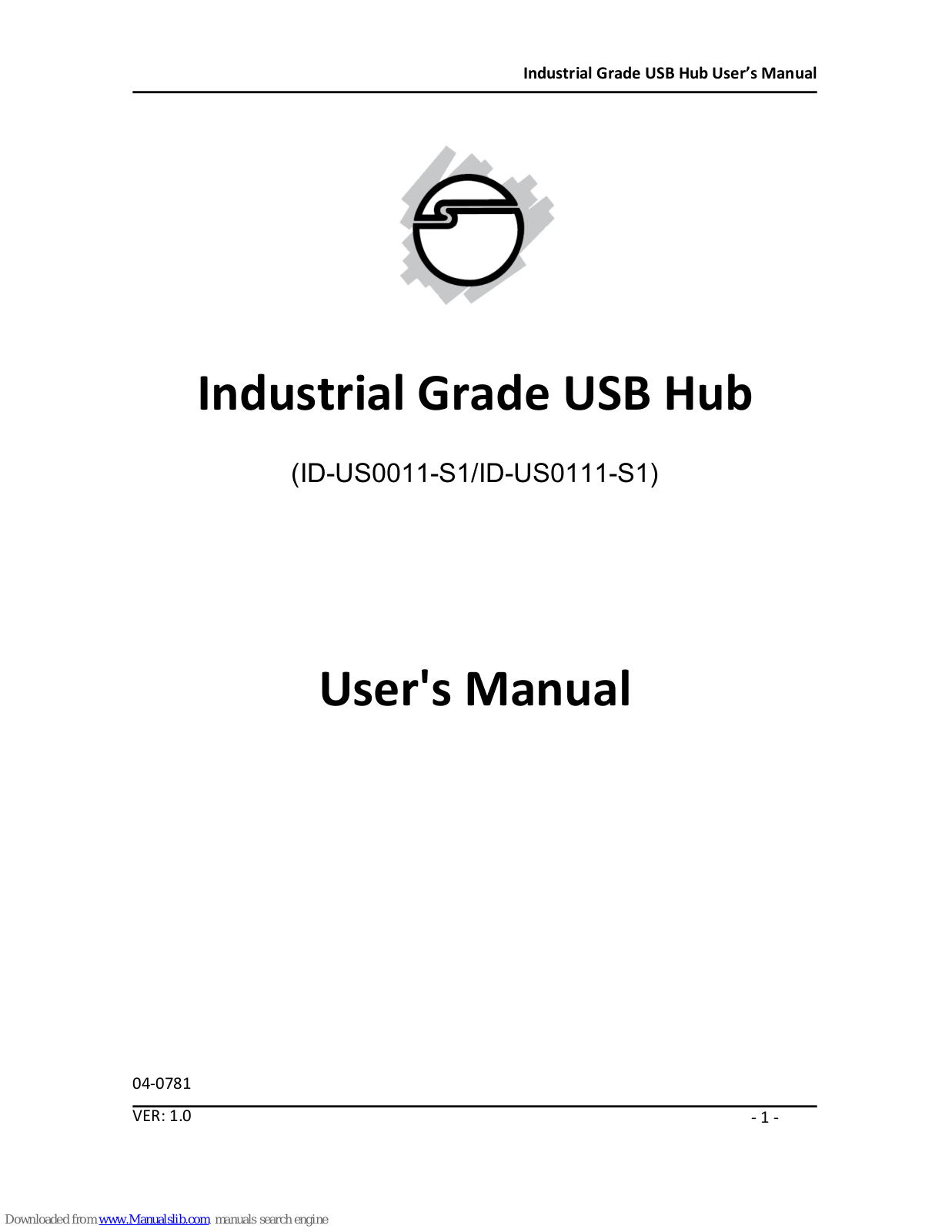 SIIG Industrial Grade USB Hub,ID-US0011-S1,ID-US0111-S1 User Manual