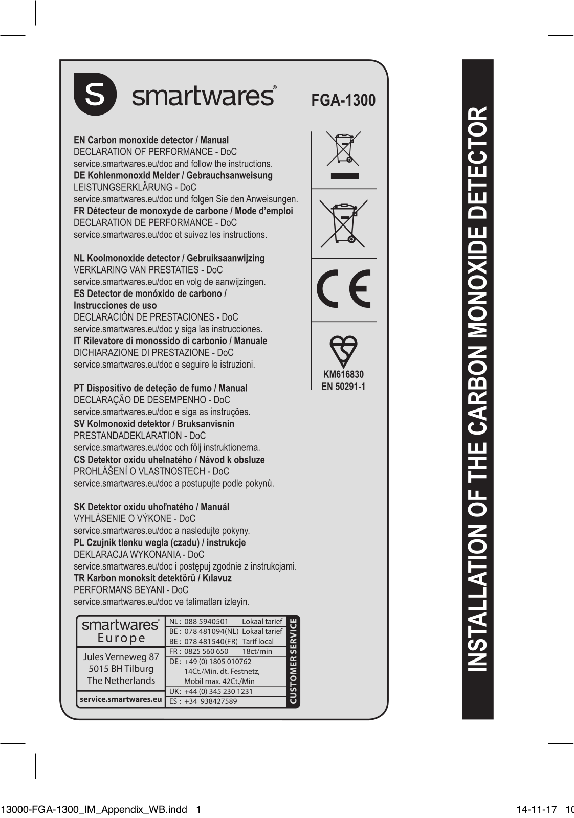 Smartwares FGA-1300 User Manual