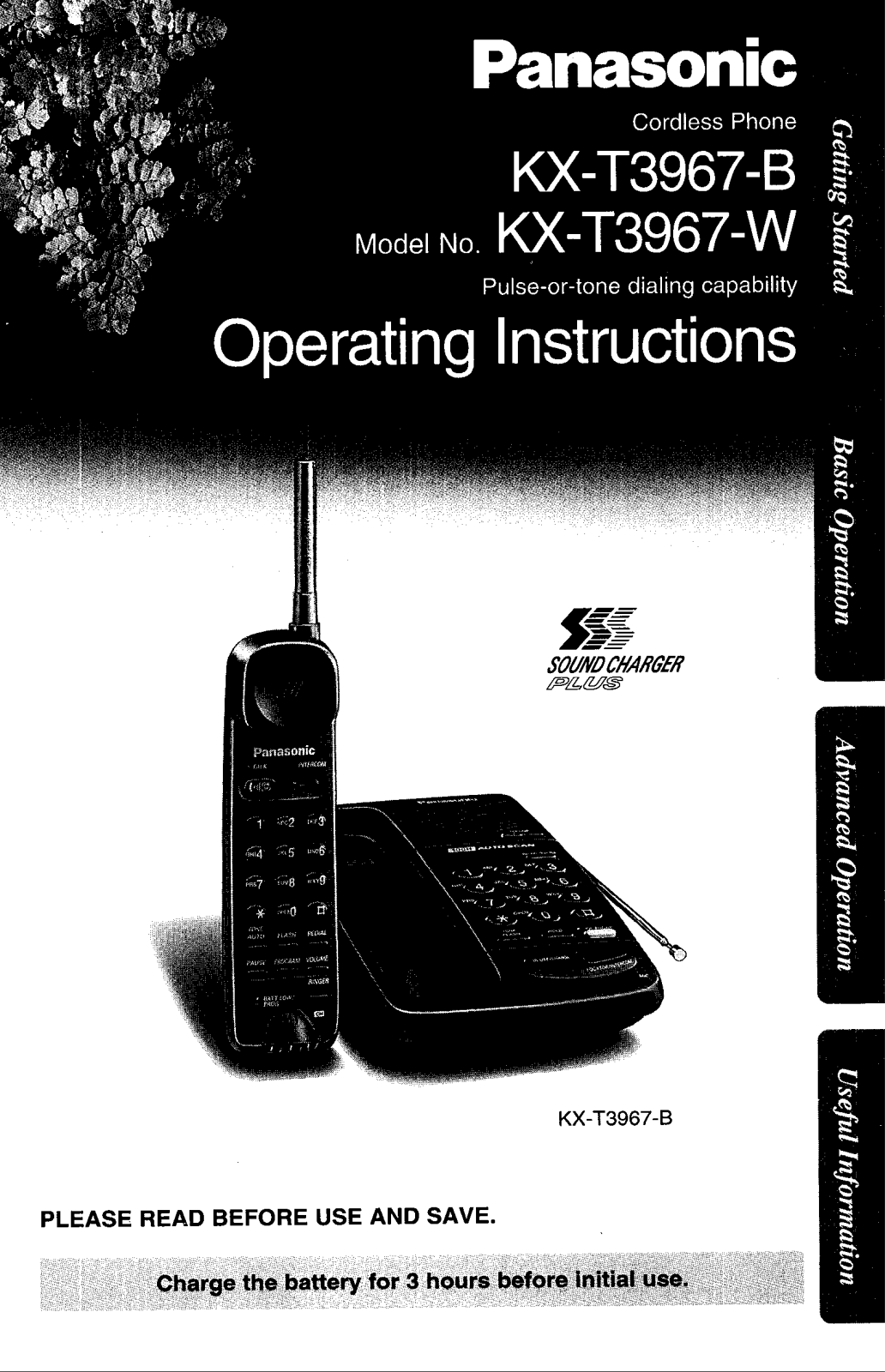 Panasonic kx-t3967 Operation Manual