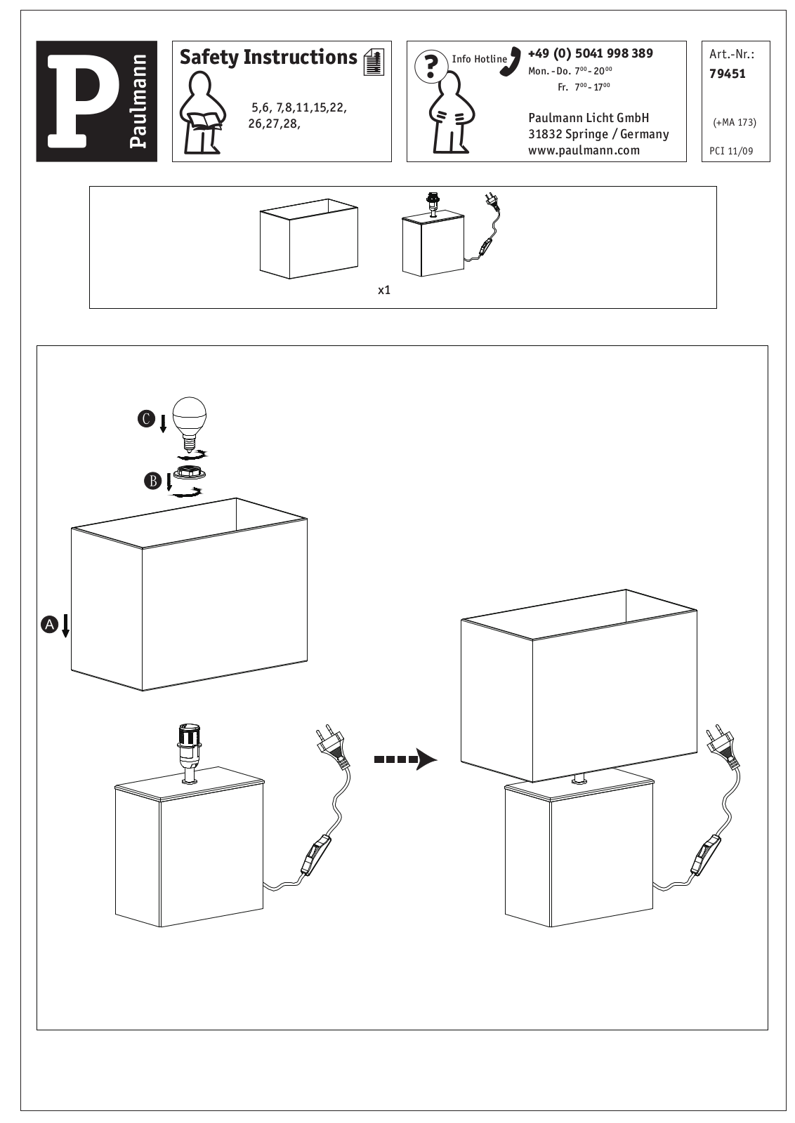 Paulmann 79451 Safety instructions - ManualMachine.com