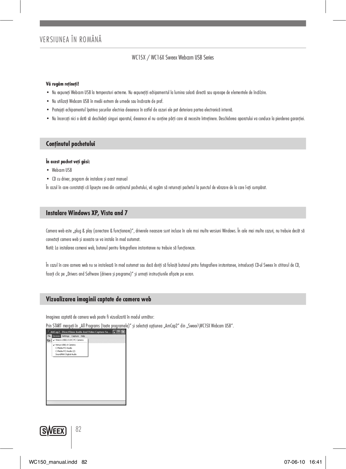 Sweex WC16X, WC15X User Manual