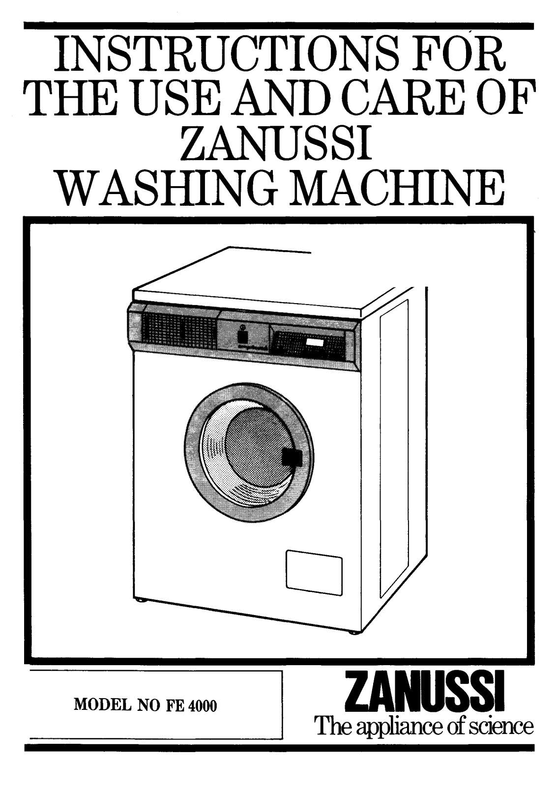 Zanussi FE 4000 User Manual