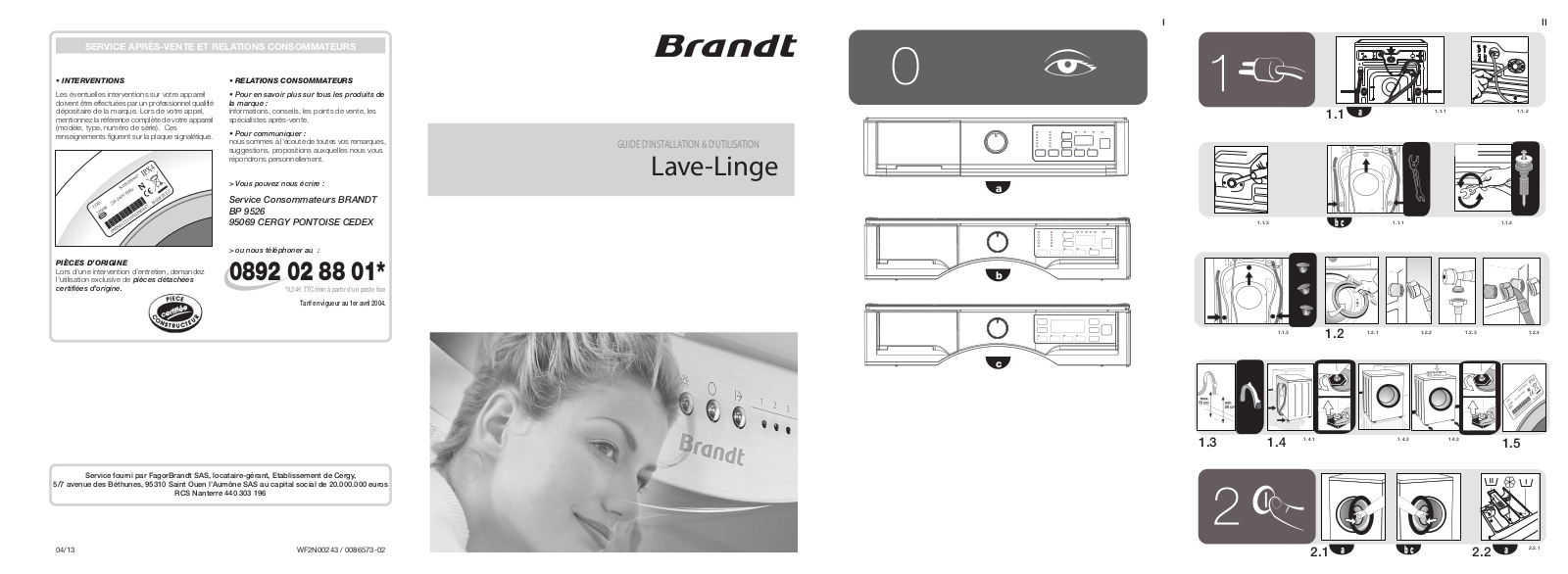 Brandt BWW384T User Manual