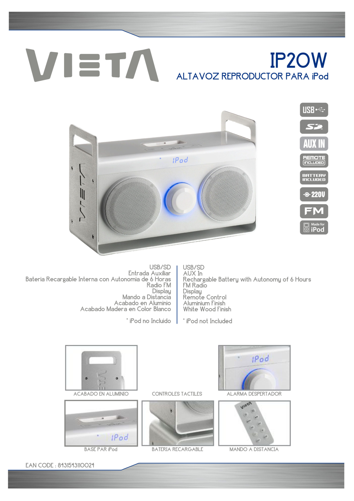 Vieta IP20W DATASHEET