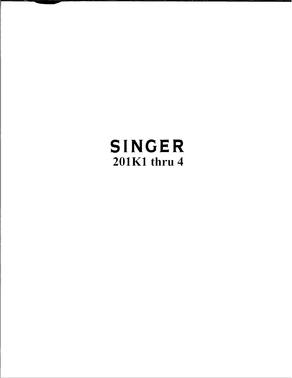Singer 201K1 Parts List