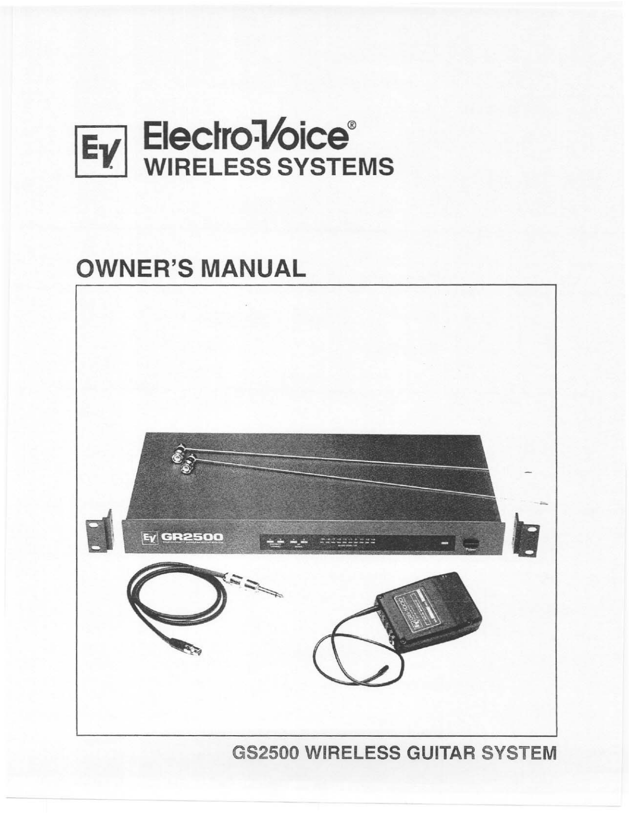 Electro-Voice GS2500 User Manual