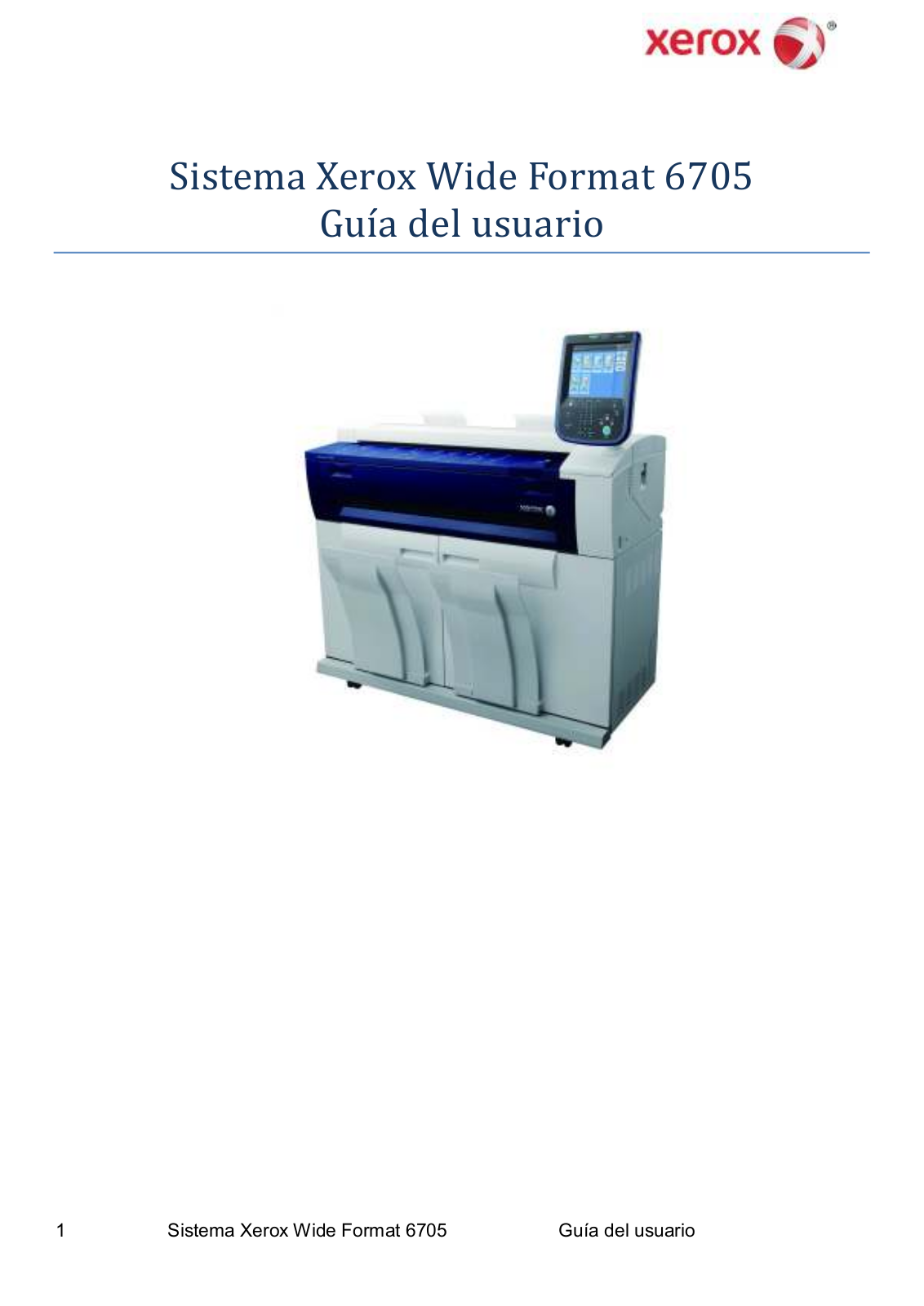 Xerox 6705 User's guide