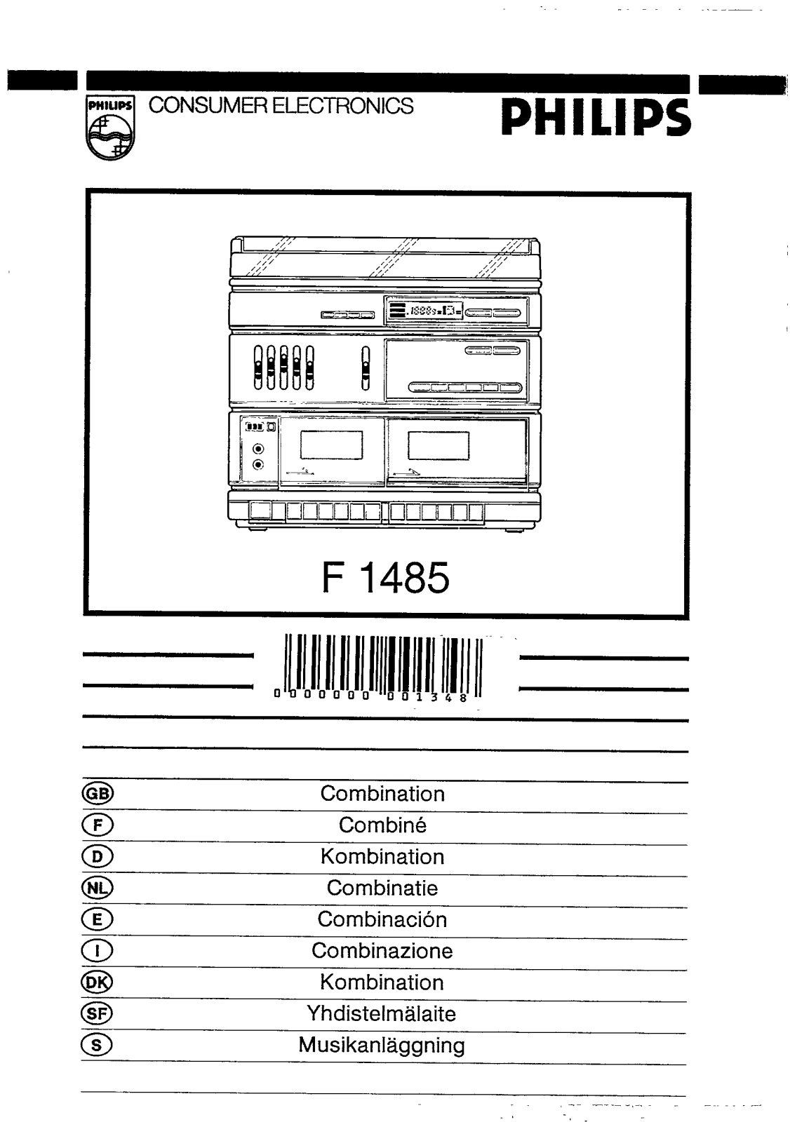 Philips F1485 User Manual