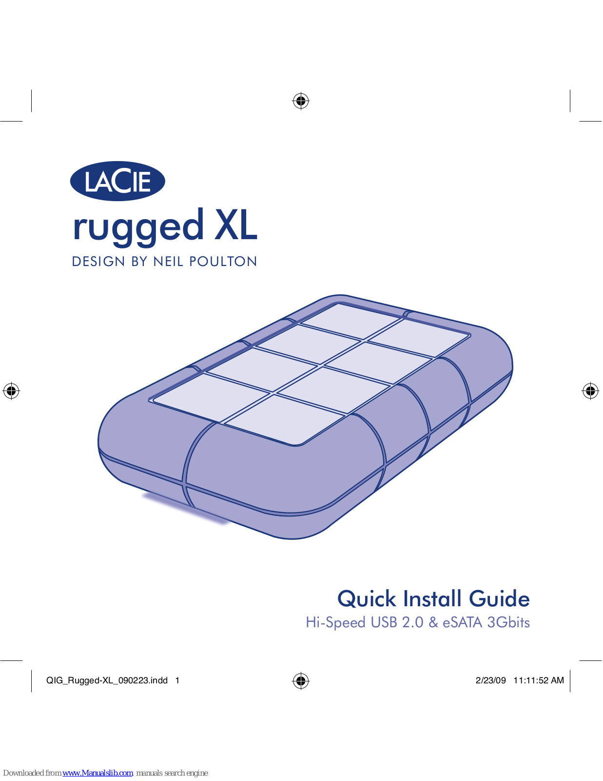 LaCie 301848U - Rugged XL 1 TB External Hard Drive Installation Manual - ManualMachine.com