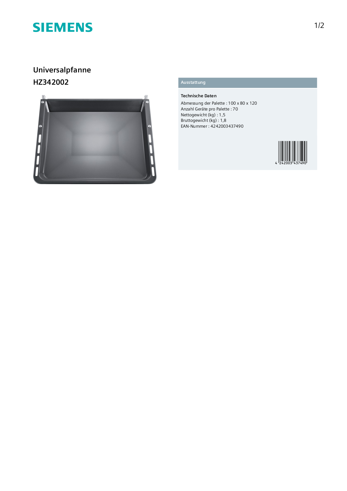 Siemens HZ342002 User Manual