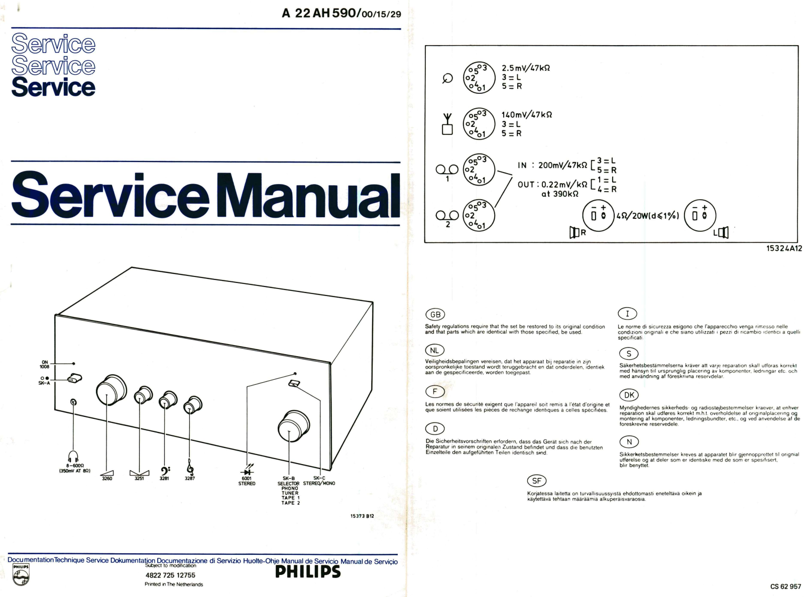 Philips AH-590 Service manual