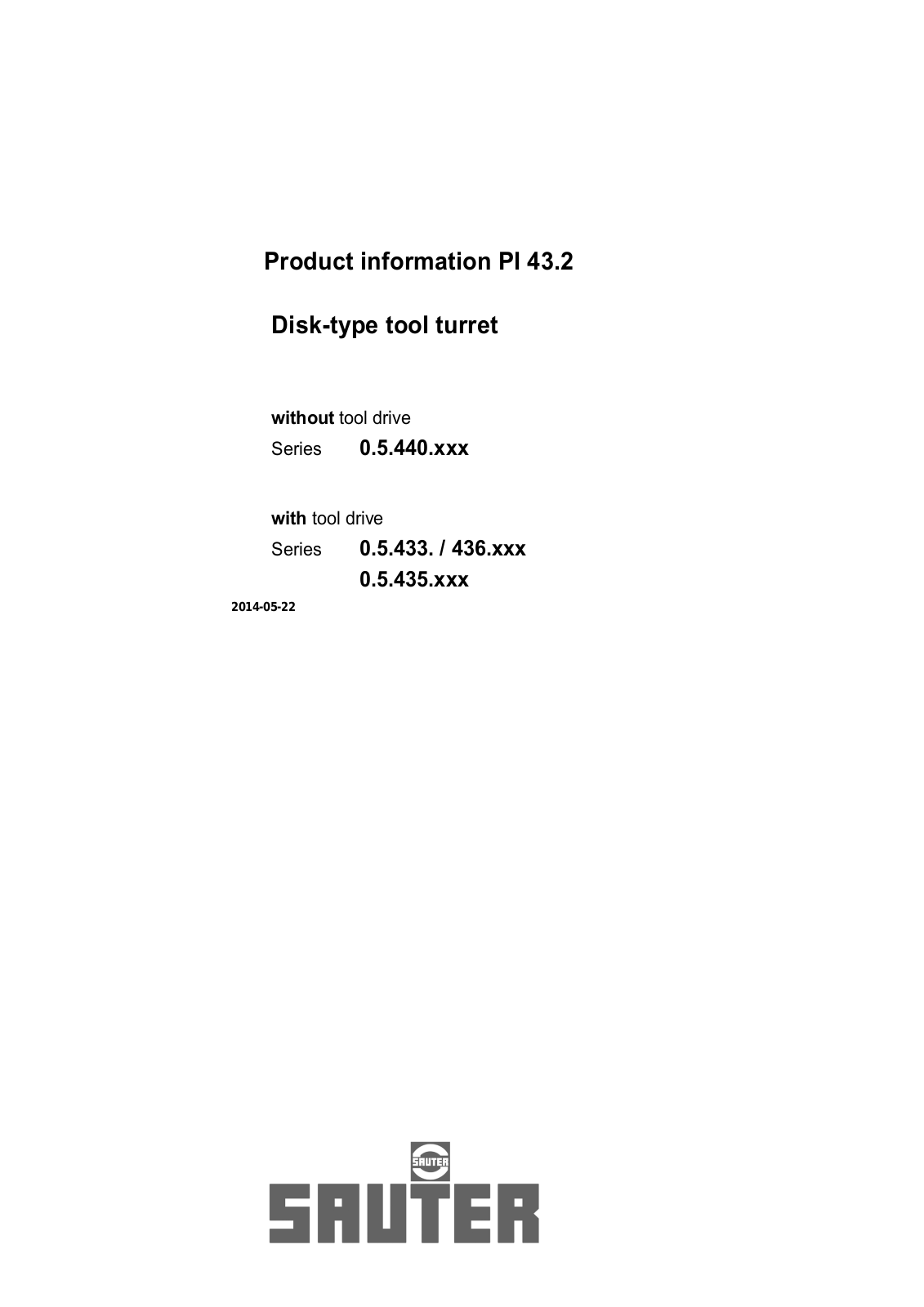 sauter PI 43.2 User Manual