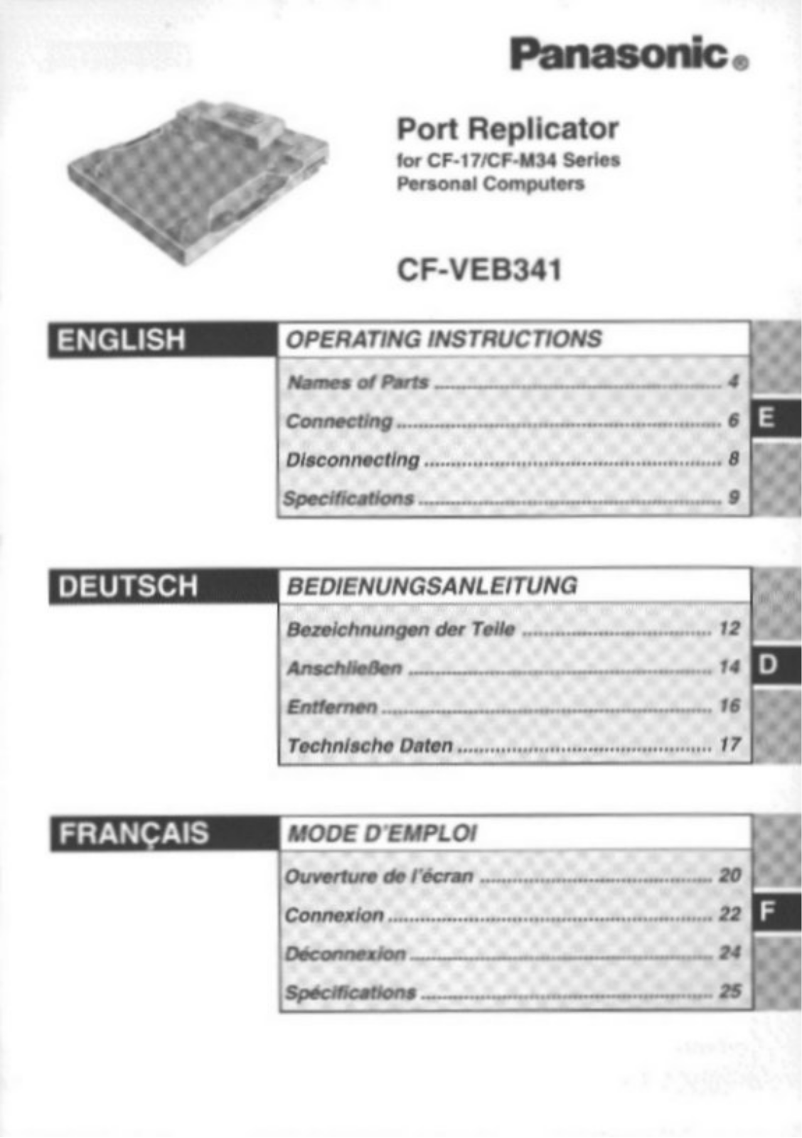 Panasonic CF-VEB341 User Manual