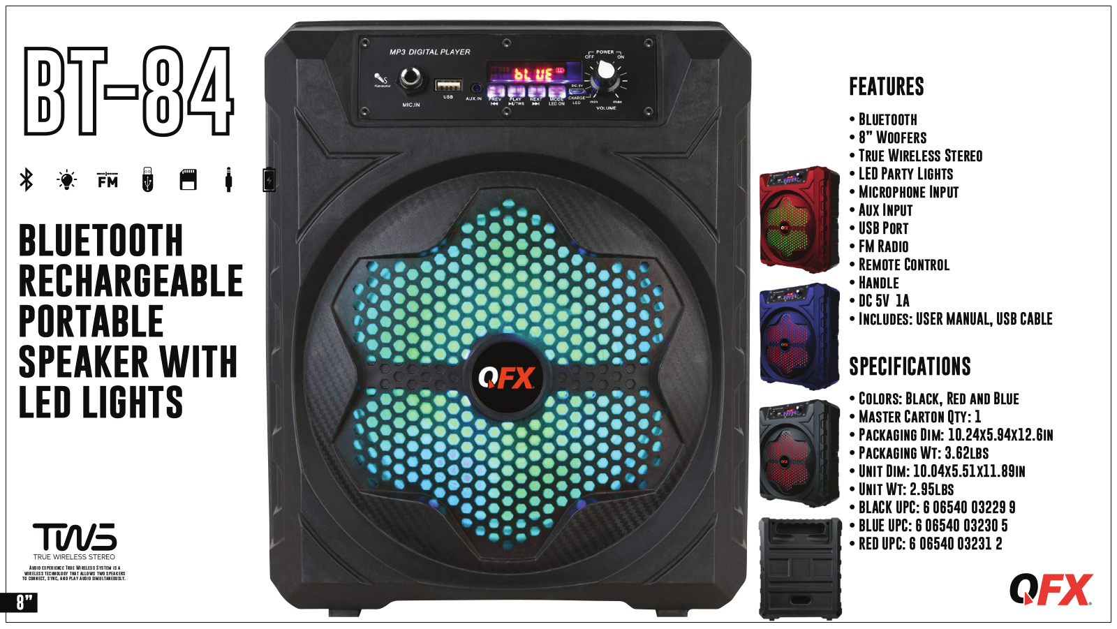 QFX BT-84 Datasheet