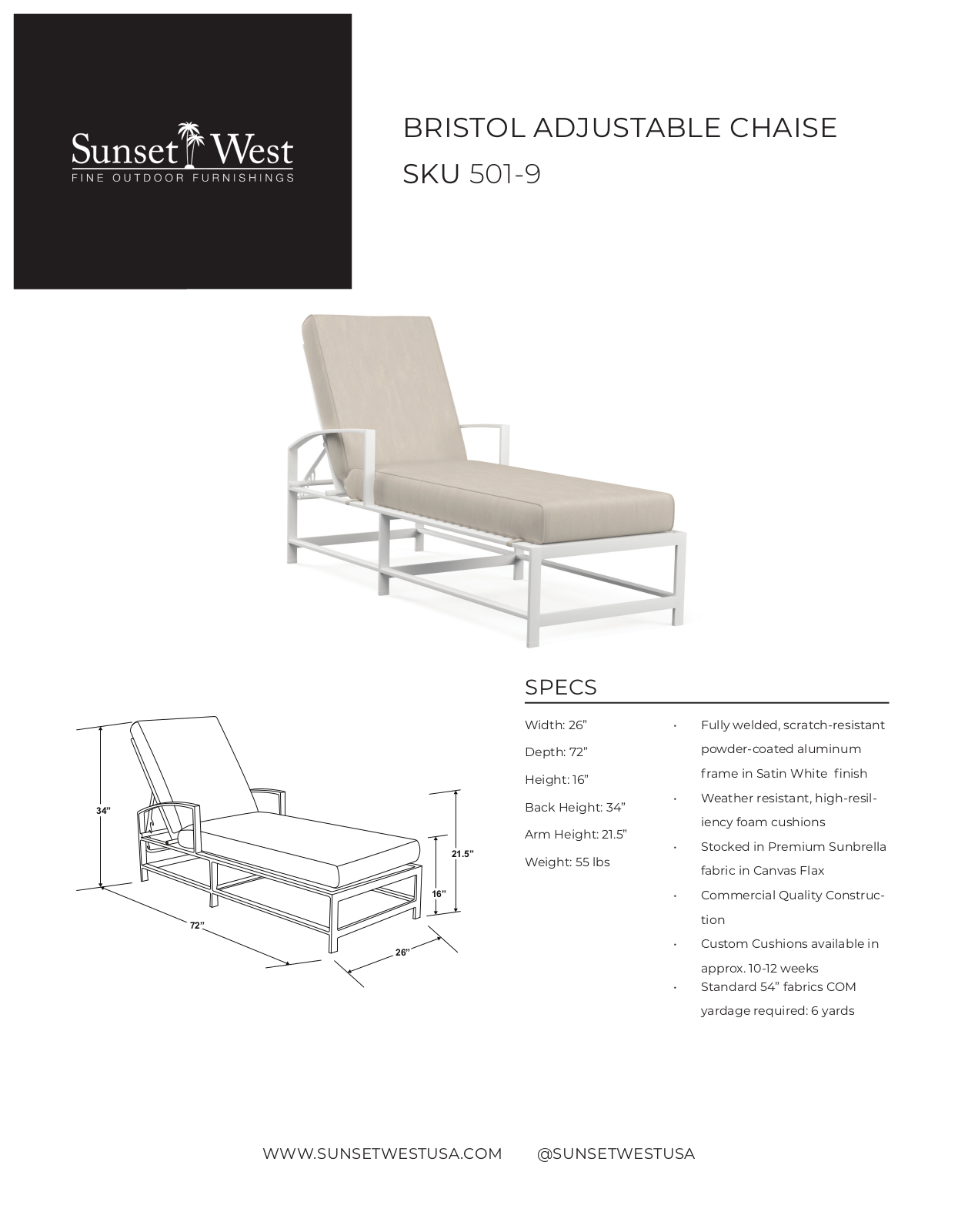 Sunset West XSW10281 Specifications - ManualMachine.com