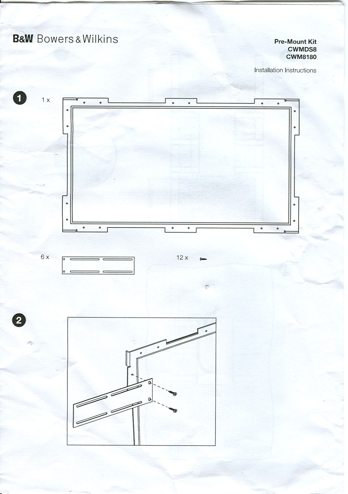 Bowers and Wilkins PMKDS-8 Owners manual