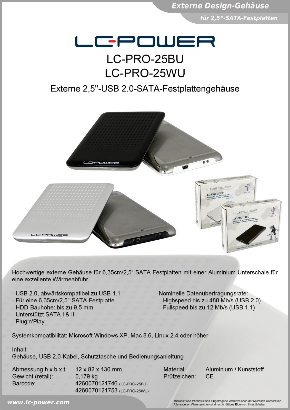 LC-Power LC-PRO-25WU User Manual