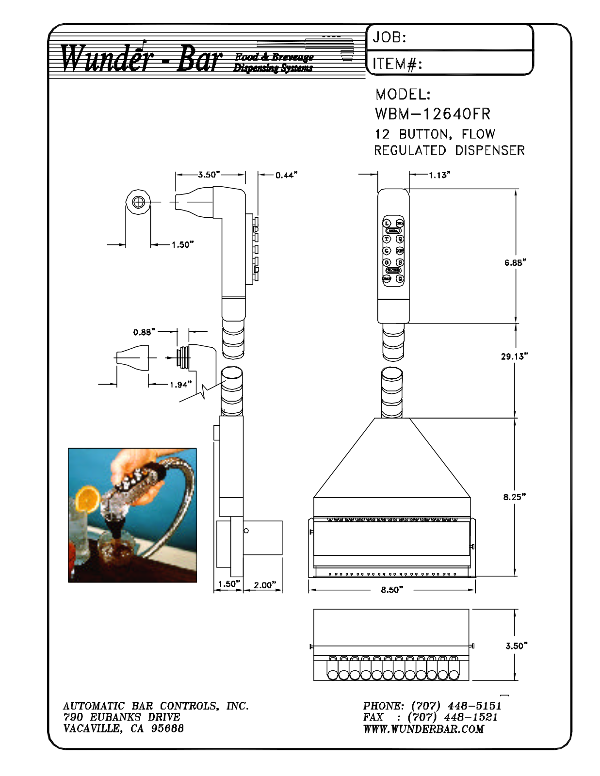 Wunder Bar WBM-12640FR User Manual