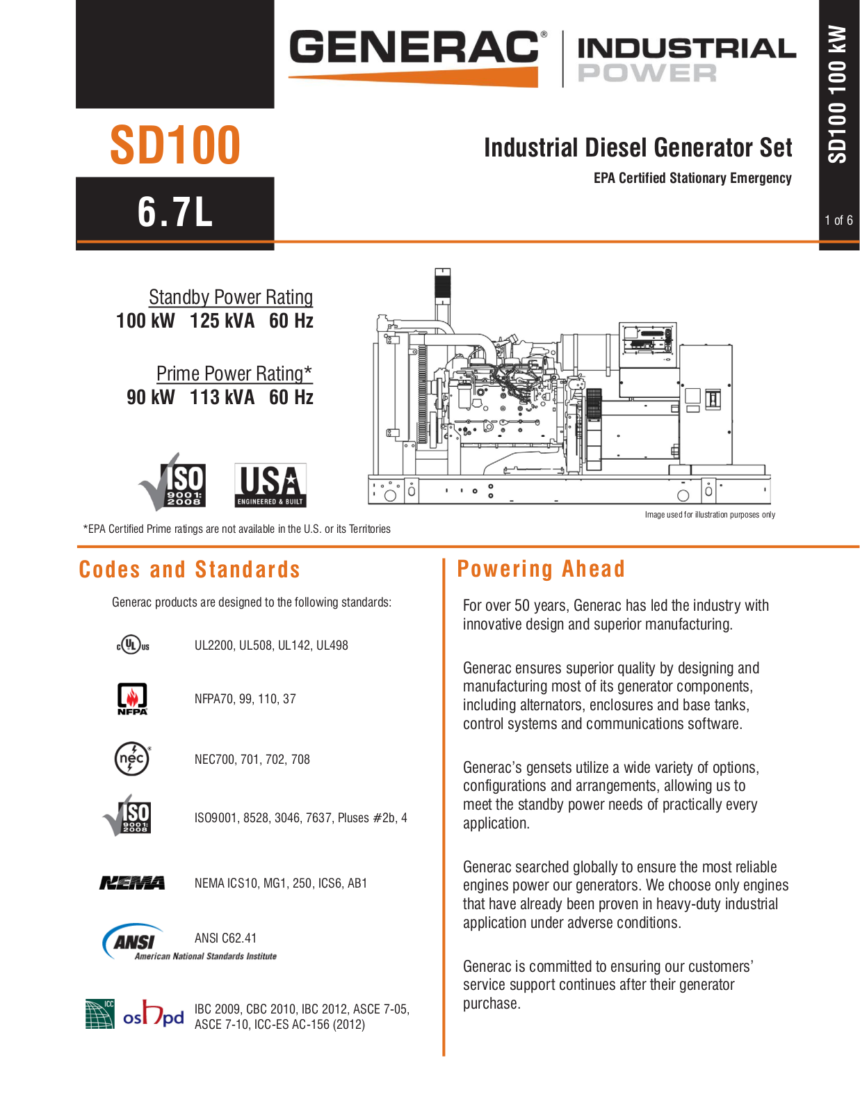 Generac SD100 User Manual