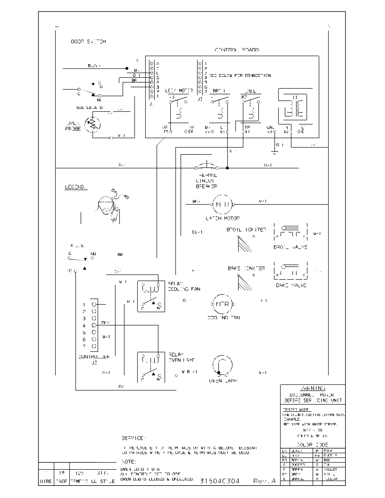 Frigidaire FGB557CESD Wiring Diagram