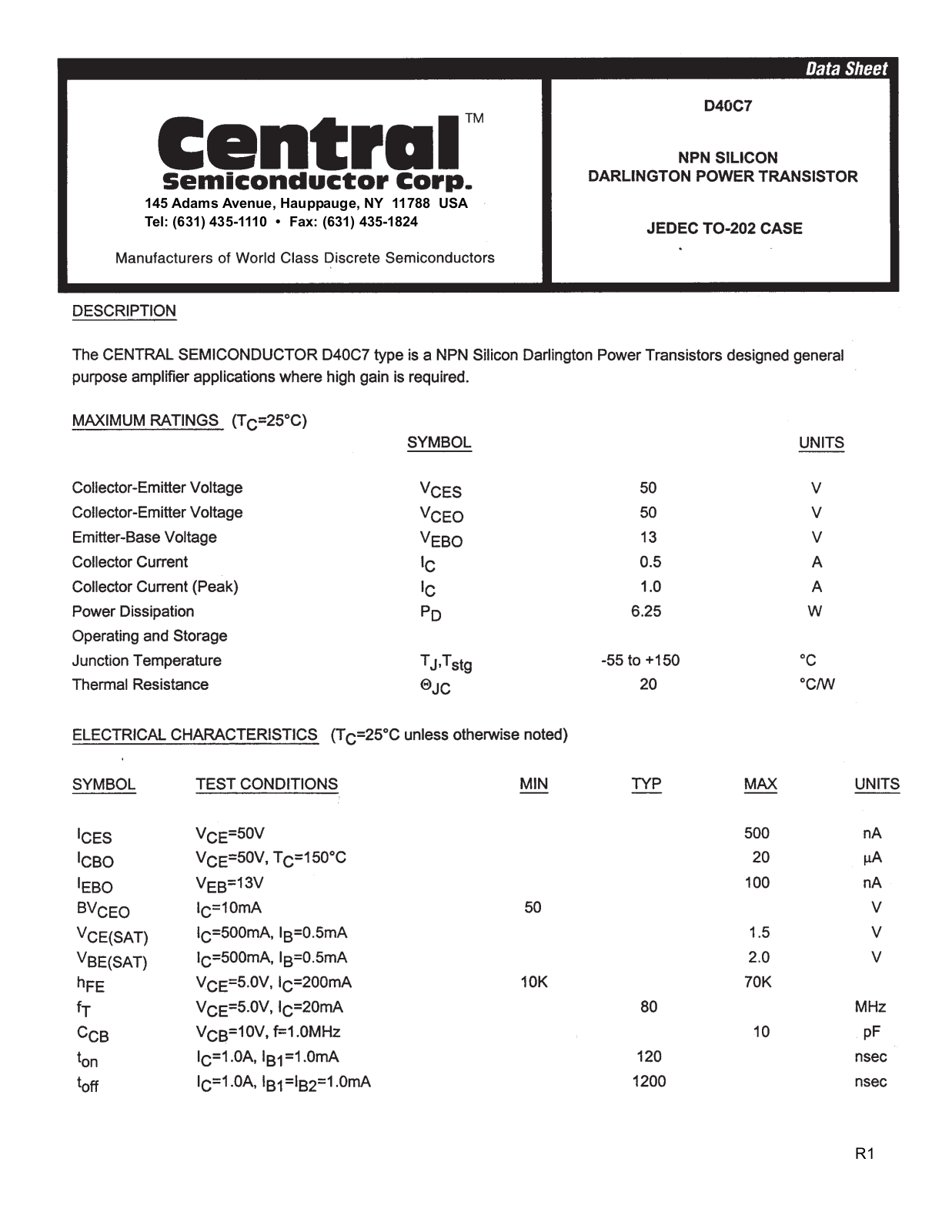Datasheet d40c7 Datasheet - ManualMachine.com
