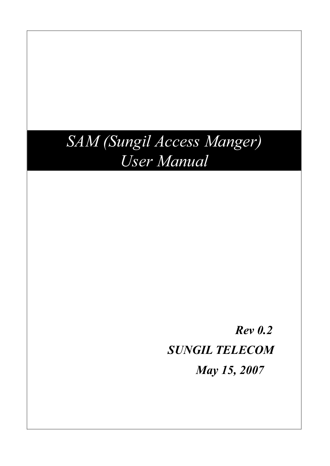 EpiCom SEC 3089 User Manual