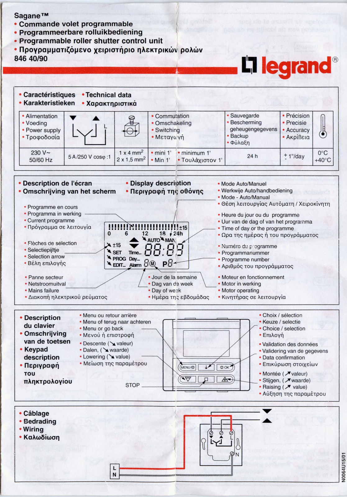 Legrand 846 90, 846 40 User Manual