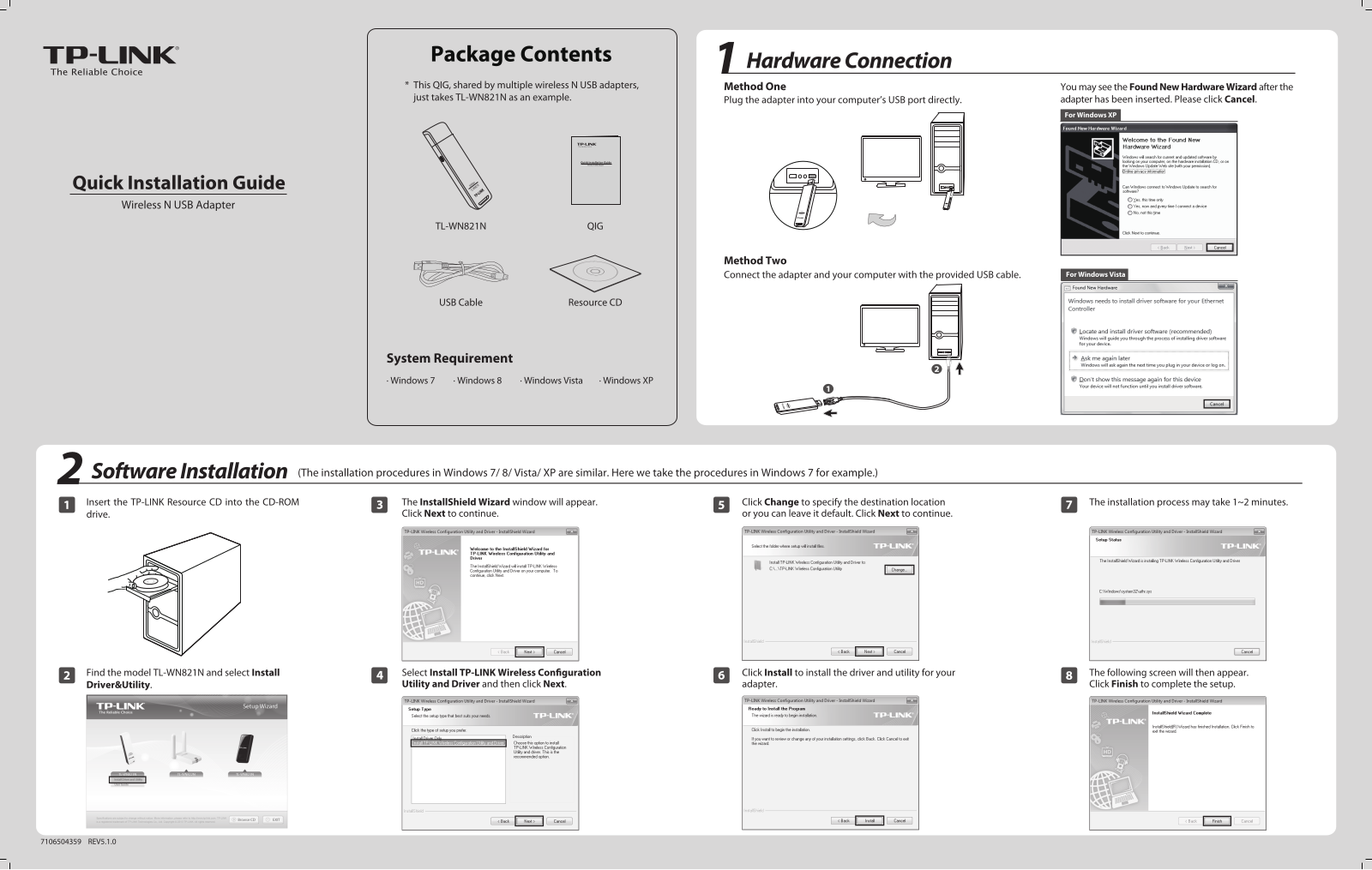 TP-Link TL-WN821N, TL-WN821NC Quick Installation Guide