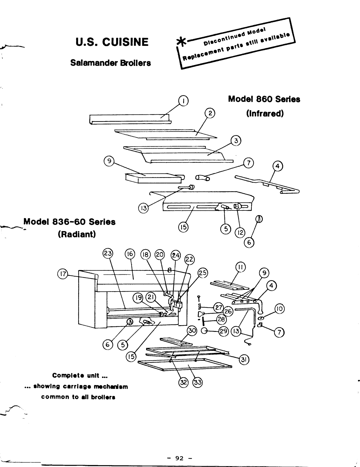 Garland 836-60-1RC Parts List