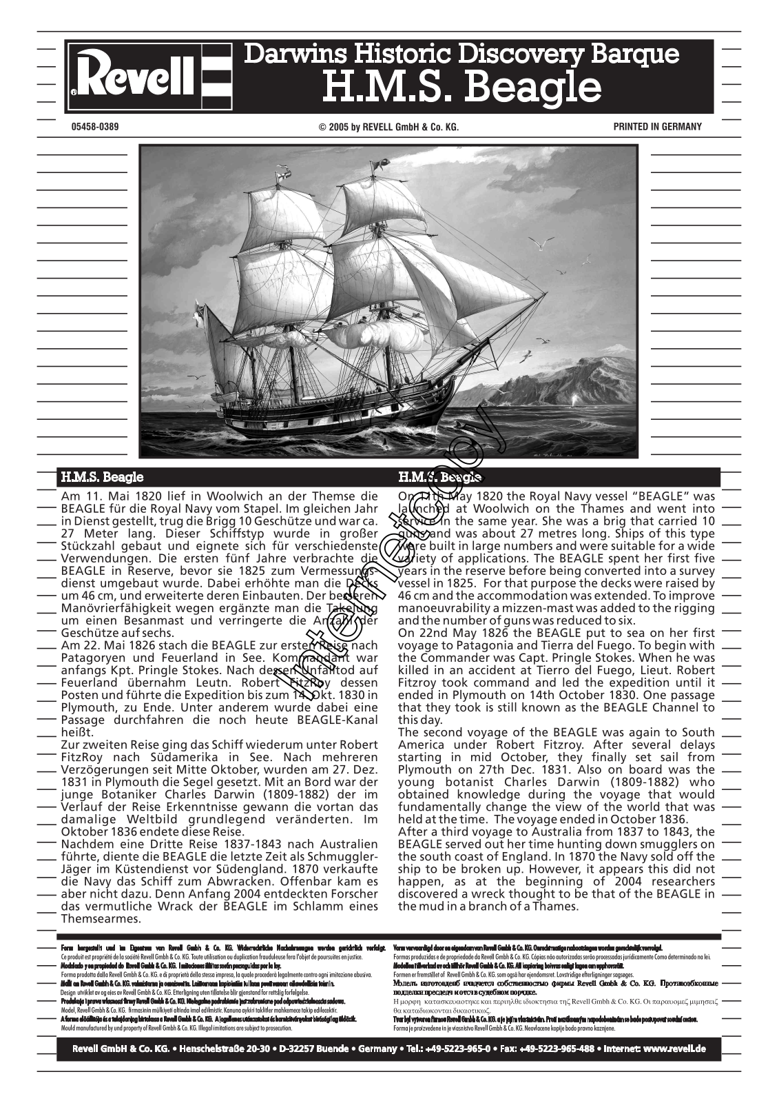 REVELL H.M.S. Beagle User Manual