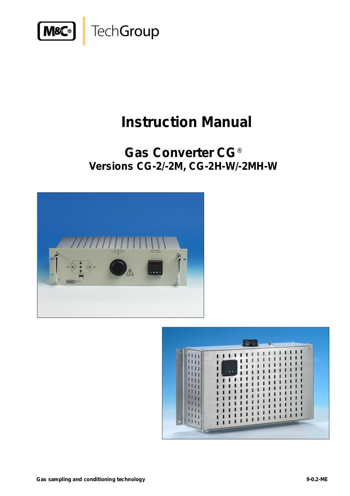 M&C TechGroup CG-2H-W-2MH-W Operator's manual