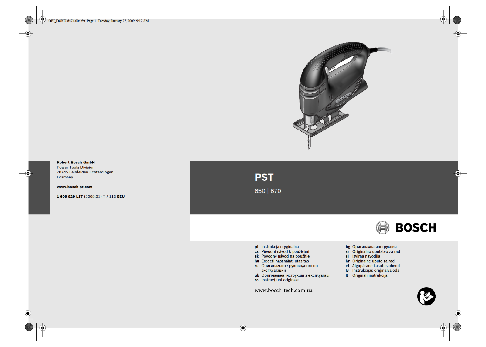 Bosch PST 670 User Manual