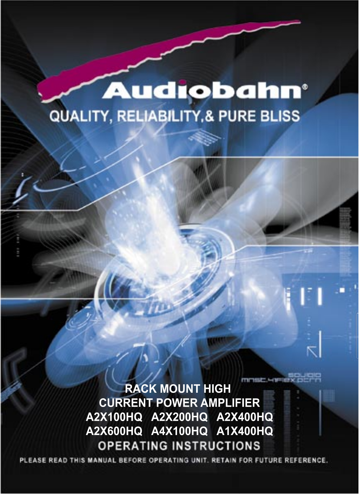 Audiobahn A2X100HQ, A2X200HQ, A2X400HQ, A2X600HQ, A4X100HQ Manual