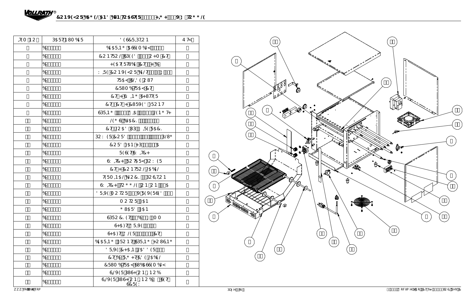 Vollrath CT2BH-120400 Parts Manual