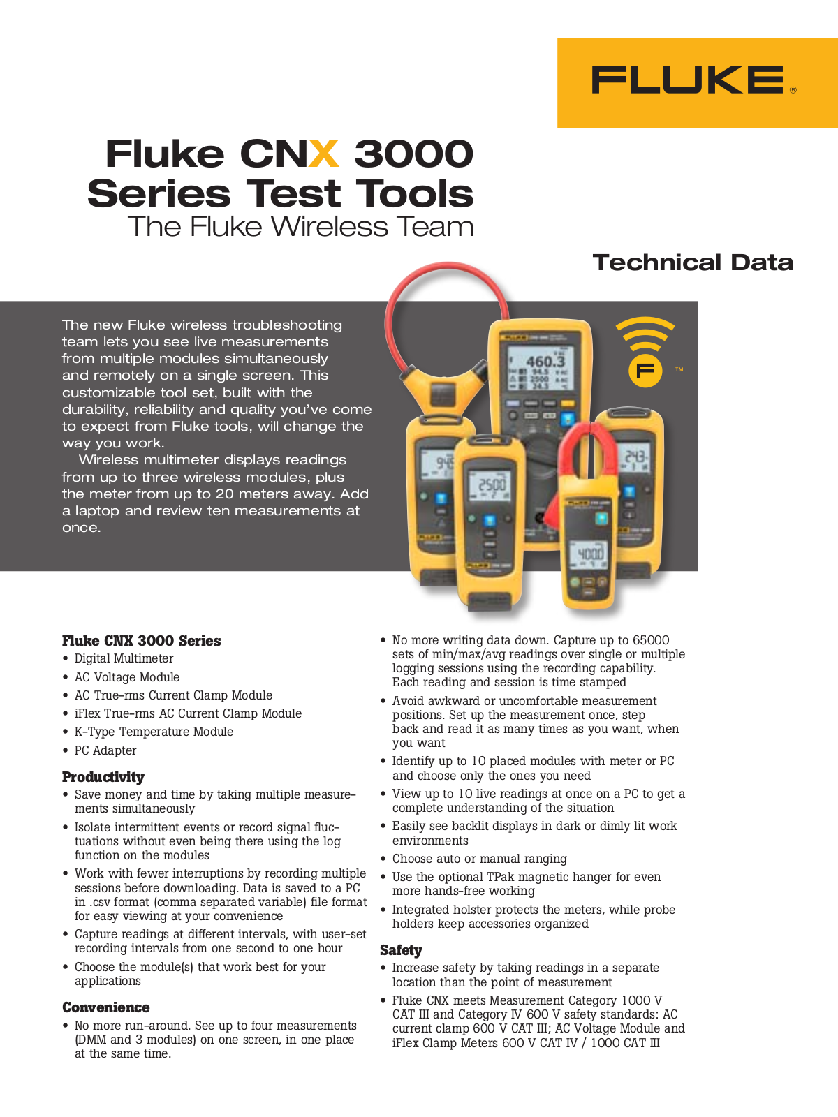 Fluke CNX 3000 Specifications