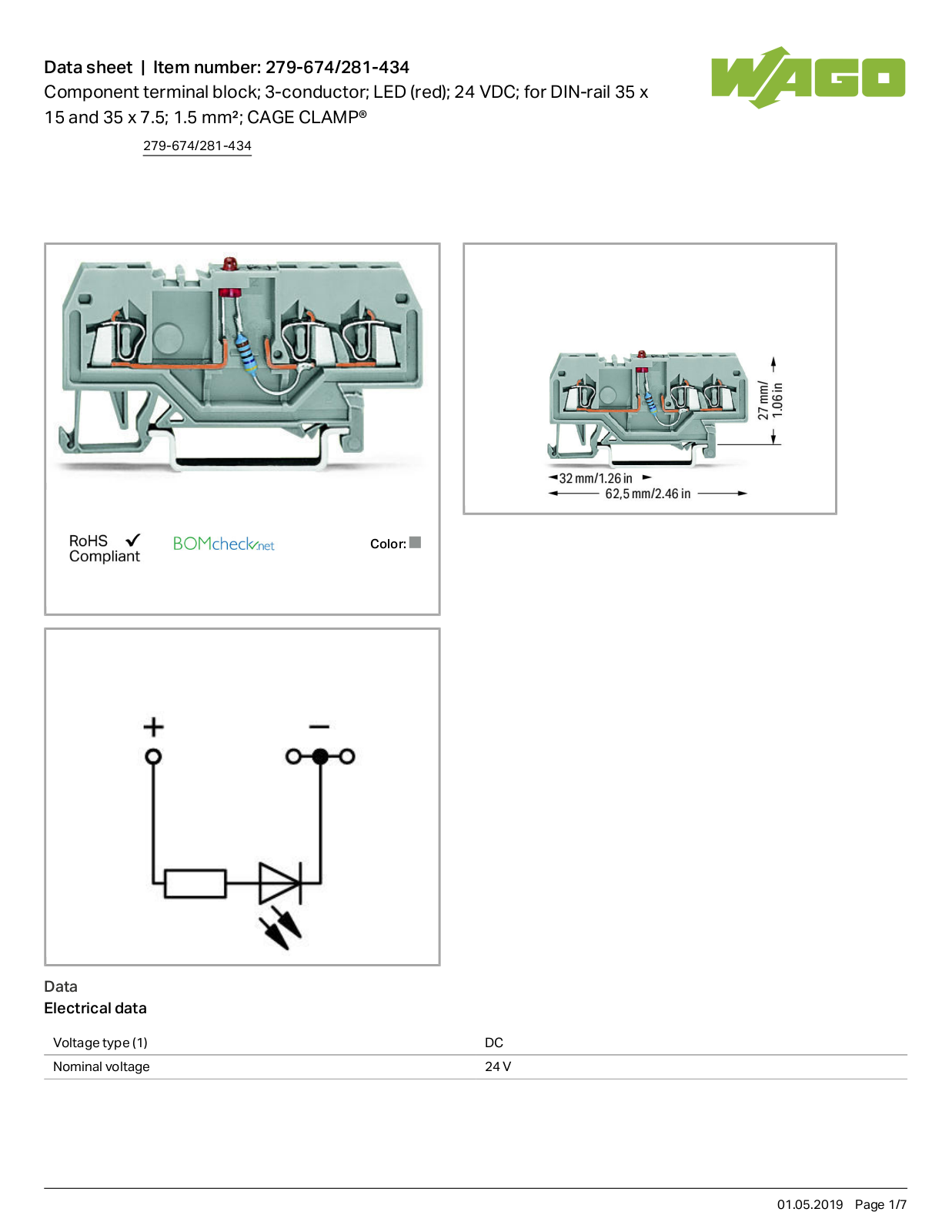 Wago 279-674/281-434 Data Sheet