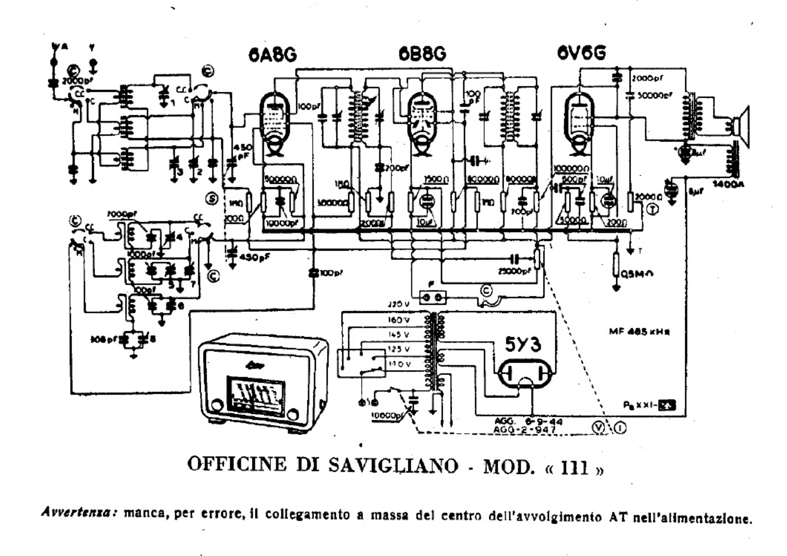 Savigliano 111 schematic